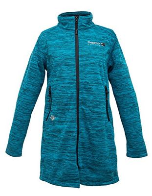 Deproc donna, modello Active-Giacca a vento, in pile lavorato a maglia,Blu - Blu Caraibi ,40