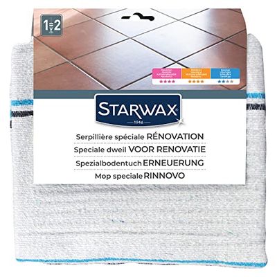 STARWAX - Panno multiuso per tutti i tipi di pavimenti interni - Speciale restauro - Molto assorbente e resistente - Non lascia pelucchi - Concezione francese - Grande formato (50x100cm)