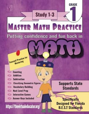 Master Math Practice: 1st Grade: Study 1-3