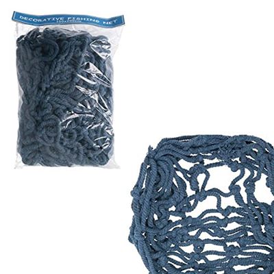 Vacchetti net zeetouwzak, natuurlijke vezel, blauw, groot