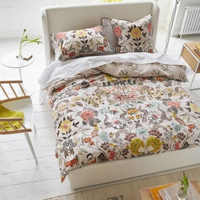 Designers Guild Dekbedovertrek, Brokaat Sepia, 200 x 200 cm, middenbeige