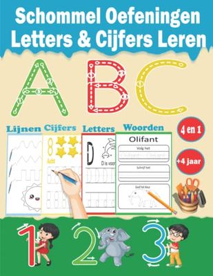 Schommel Oefeningen, Letters en Cijfers Leren Vanaf 4 Jaar: Mijn boek Activiteiten Thuis XXL +4 jaar. Leer lijnen, vormen,Woorden, cijfers en letters ... voor de kleuterschool en de lagere school...