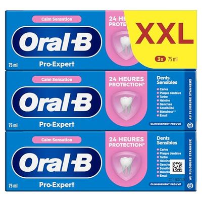 Oral-B Dentifrice Pro-Expert Dents Sensibles Calm Sensation Eucalyptus Menthe Poivrée