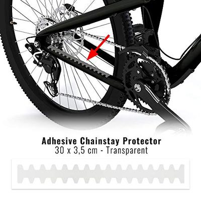 Protezione Batticatena Adesivo Rhino per Telaio Bici, Trasparente 30 x 3.5 cm
