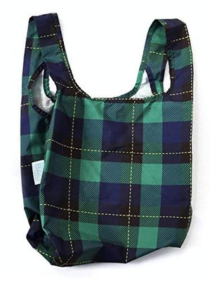 Kind Bag Mini sacchetti riciclati al 100% | Riutilizzabili, forti, resistenti all'acqua, pieghevoli, realizzati con 4 bottiglie di plastica (100% rPET) (Tartan)