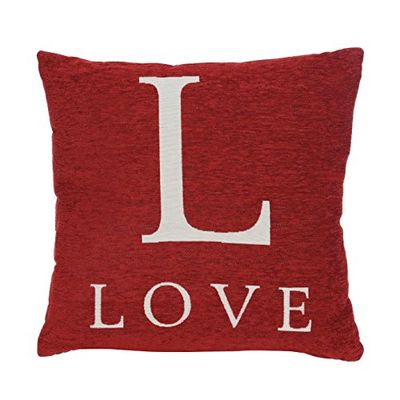 Premier Housewares Chenille Cushion Love