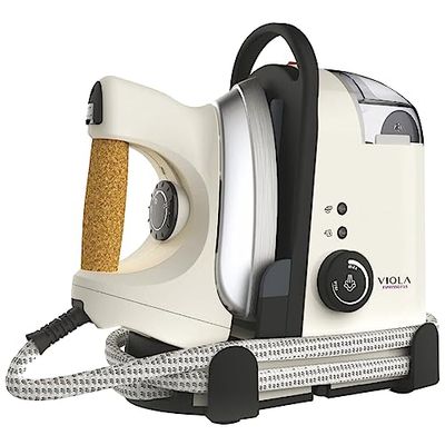 VIOLA Espresso Stoomstrijkijzer met stoomketel van staal, 3,5 bar, droogstrijken, verticaal strijken, gepatenteerd Italiaans design, professioneel strijkijzer, licht strijken, compact, strijkplank,