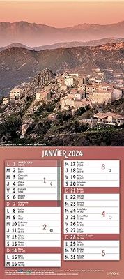 Exacompta 33001 - Calendario mensual con fotos (36 x 18,5 cm, en francés)