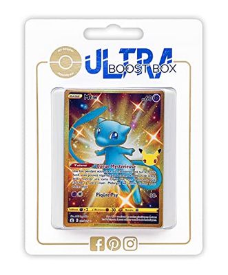 Mew 25/25 Shiny Gold - Ultraboost X Epée et Bouclier - Célébrations - 25 ans - Doos met 10 Franse Pokemon kaarten