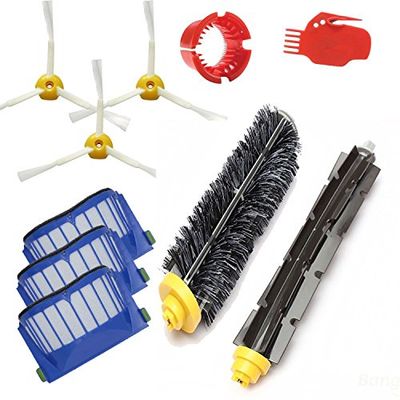 Piezas de repuesto Kit Cepillo de cerdas y Flexible Beater Cepillo y Aero Vac Filtro & armed-3 Side Brush Para iRobot Roomba serie 600 610 620 650 aspiradora