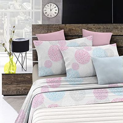 Fantasy sàbana de cama de fantasía en microfibra impresa, molècolas, Doble Pequeño