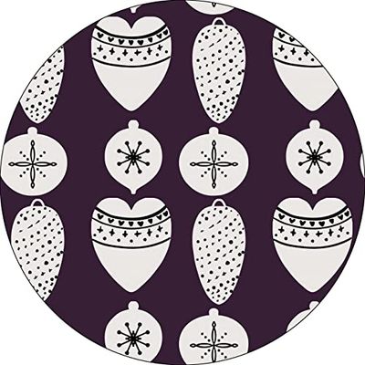 Bonateks, Runt digitalt tryckt musmatta, halkfri undersida, för kontor och hem, diameter: 22 cm