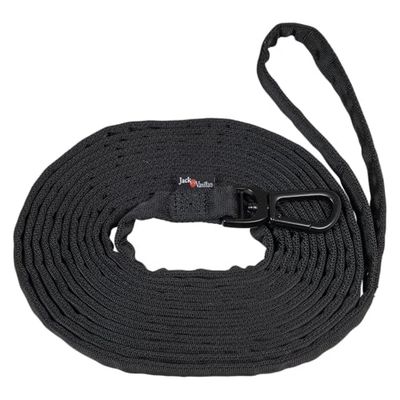 JACK AND VANILLA, Zuiglijn voor honden, model Comfort Tube nylon, kleur zwart, maat 20 mm x 500 cm