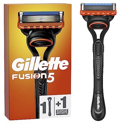 Gillette Fusion5 Razor For Men, 1 Gillette Razor, 1 Razor Blade Refill