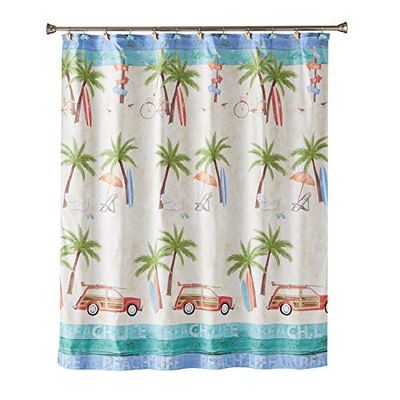 SKL Home by Saturday Knight Ltd. Paradise Beach Fabric Shower Curtain, Multicolored