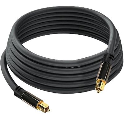 Glowster Toslink Audiokabel (Stereo Dolby Digital Normal, DTS, Toslink-stekker naar Toslink-stekker, zwart, 3 m)