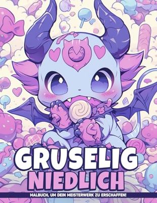 Gruselig Niedlich Malbuch für Frauen: Ängstliche Entzückende Horror Malvorlagen Für Erwachsene Zur Entspannung Und Angstlinderung, Großartige Geschenke Für Jeden Anlass