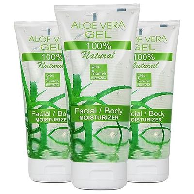 Aloe Vera Gel 100% Natural Gel Aloe Vera Puro 3 x 200 ml Sollievo Crema Doposole Rasatura Crema Post Depilazione Idratante Viso Corpo Gel Aloe Vera Capelli, Canarie