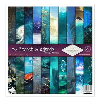 ITD Collection - Scrapbooking Package 12 x 12 inches, Scrapbooking Paper, Decorative Paper, Decoupage, Card Making, Paper Size - 310 x 320 mm (The Search for Atlantis, SLS048)