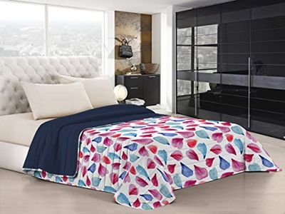Italian Bed Linen Fantasy edredão de verão, microfibra, multicolorido (pétalas), duplo pequeno