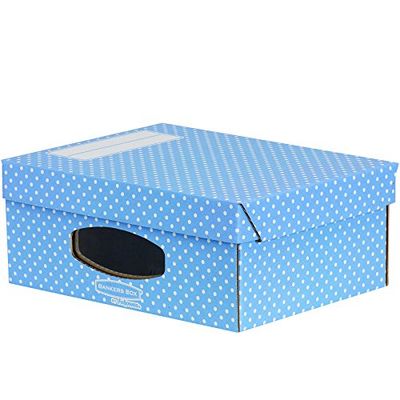 Fellowes Style Lot de 4 Boîtes de rangement A4 Bleu/Blanc