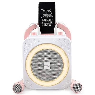 RockJam Ring Bluetooth Karaoke Machine with Two Mics