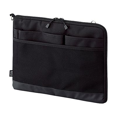 Lihit Lab Housse pour Ordinateur Portable, Hydrofuge et Anti-Taches, Horizontale, Noir, 34 cm x 24,9 cm, Compatible avec MacBook Pro, MacBook Air, Lenova Pad, Samsung Book, Surface Book (A7681-24)