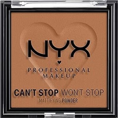 NYX Professional Makeup Poudre Matifiante Can't Stop Won't Stop Mattfying Powder, Fini Mat, Mocha