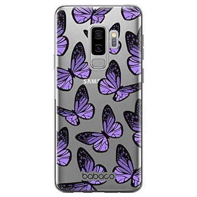 ERT GROUP mobiltelefonfodral för Samsung S9 PLUS originalt och officiellt licensierat Babaco mönster Butterflies 002 optimalt anpassad till formen på mobiltelefonen, gedeeltelijk transparant