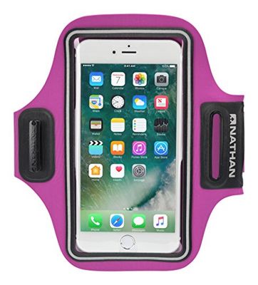 Nathan NS4947 Stridesport Smart Phone Arm Carrier, Unisex, NS4947, Very Berry