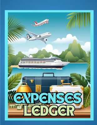 Cpmposition Expenses Ledger:: Illustration of Vacation Theme in the Tropics