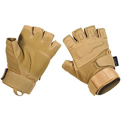 MFH Protect Fingerlösa handskar svart, Coyote tan, L