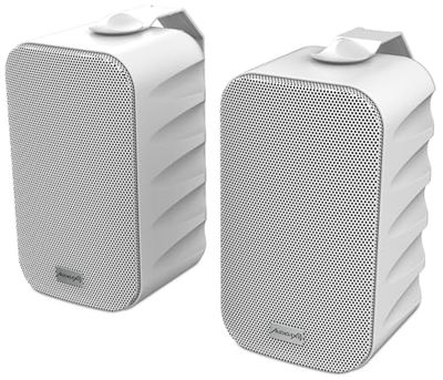 Audibax Delta 32 BT White Pair of Bluetooth Speakers – High-Performance Active Wall Speakers – Bluetooth Compatible – High Frequency Range (100Hz-20kHz) – Surround Sound