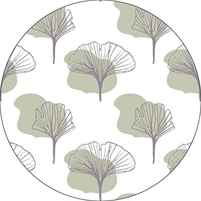 Bonateks, Tappetino per mouse rotondo con stampa digitale, base antiscivolo, per ufficio e casa, diametro: 22 cm