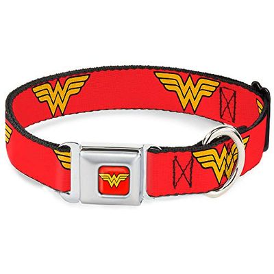 Buckle Down 9 – 38,1 cm Wonder Woman Logo Red Dog Collar