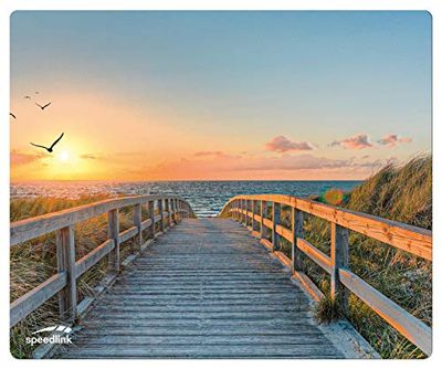Speedlink SILK Mousepad - Muismat met zacht textieloppervlak, antistatisch effect en ideale glij-eigenschappen, Beach