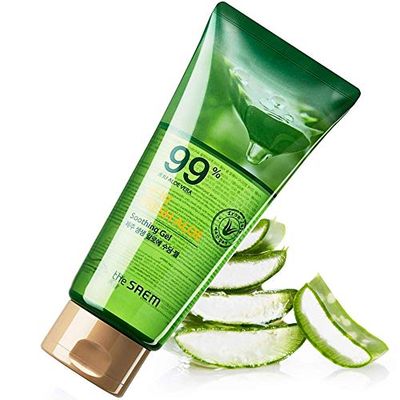 The Saem. Gel Calmante para Cuerpo y Rostro de Aloe Vera en Tubo. Jeju Fresh Aloe Soothing Gel 99%.