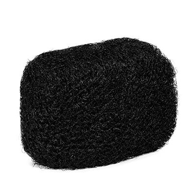 Locsanity 100% cheveux humains afro kinky bulk pour dreadlocks, réparations, extensions, tresses, tresses de 20,3 cm de long, 1 oz, teinté 1B noir