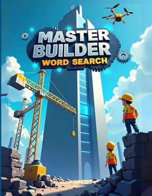 Master Builder Word Search: 50 Tough Construction-Themed Puzzles for Word Search Pros plus 10 Bonus Coloring Pages!