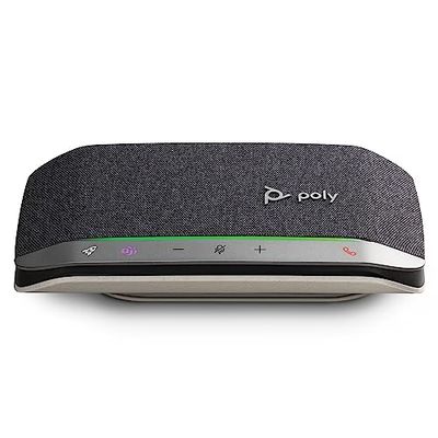 Haut-parleur portable personnel intelligent USB-C Poly Sync 20 (Plantronics) - Longue autonomie - Réduction du bruit/de l'écho - Fonctionne avec Teams (certifié), Zoom, PC, Mac, Mobile