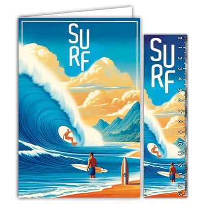 AFIE 69-1017 Surf Card with Envelope 12 x 17.5 cm for Sports Sportsmen Surfer Surfer Wave Teahupo'o Tahiti – Passion Sports Collection of the Olympic Games – Made in France