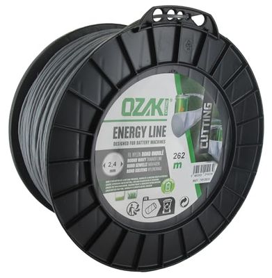 Greenstar Fil Nylon Rond 2,4mm Alambre Redondo de Nailon de 2,4 mm, Gris