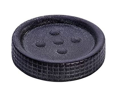 WENKO 21990100 Zeepschaal Polaris Jet Antraciet - Keramiek, 11 x 2,5 x 11 cm, Antraciet