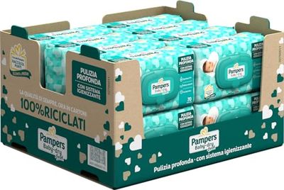 Pampers Baby Fresh, formule hydratante et délicate qui restaure le pH de la peau, 18 paquets de 70 pièces, lot de 1260 lingettes