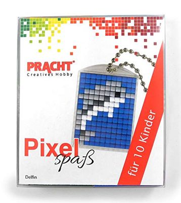 Pixel P90058-06501 - Kit de manualidades para 10 niños con 10 medallones para píxeles, fácil montaje sin necesidad de planchar ni pegar, ideal para cumpleaños infantiles, tardes de manualidades, escuelas y guarderías
