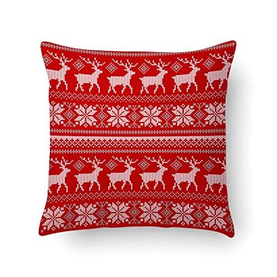Doge Milano Coussin avec impression numérique, 100% Made in Italy, Coussin de canapé décoratif, amovible et lavable, modèle de Noël - Lantana, cm 40x40x5