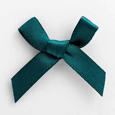 Italian Options Satin Craft Bows 100-Piece Pack, 3 cm Bow Width, Teal