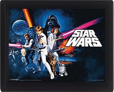 Star Wars ett nytt hopp 3D linsformig affisch, flerfärgad, 25,4 x 20,32 cm