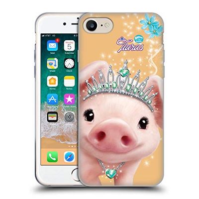 Head Case Designs Licenciado Oficialmente Animal Club International Cerdo Caras Reales Caso Funda de Gel Suave Compatible con Apple iPhone 7/8 / SE 2020 & 2022