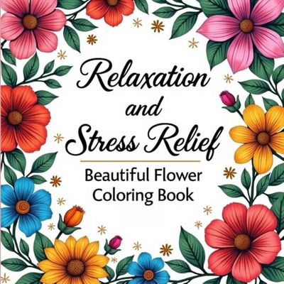 Relaxation and Stress Relief: Beautiful Flower Coloring Book for Art and Nature Lovers